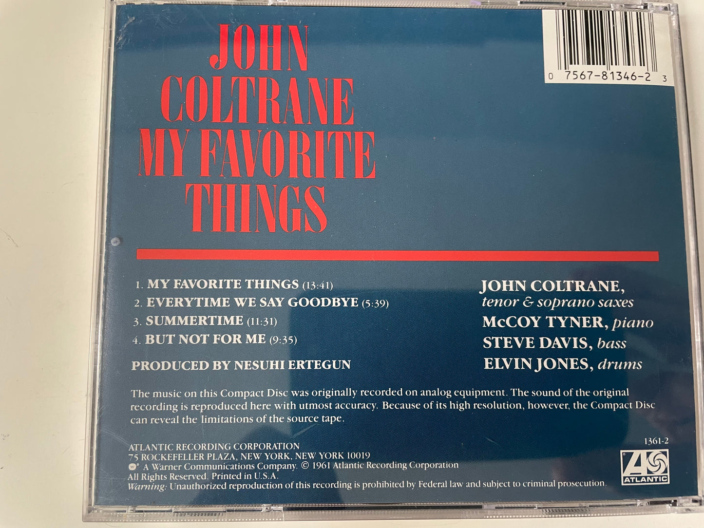 JOHN COLTRANE ""MY FAVORITE THINGS"-$4.99 +$5.00 SHIPPING