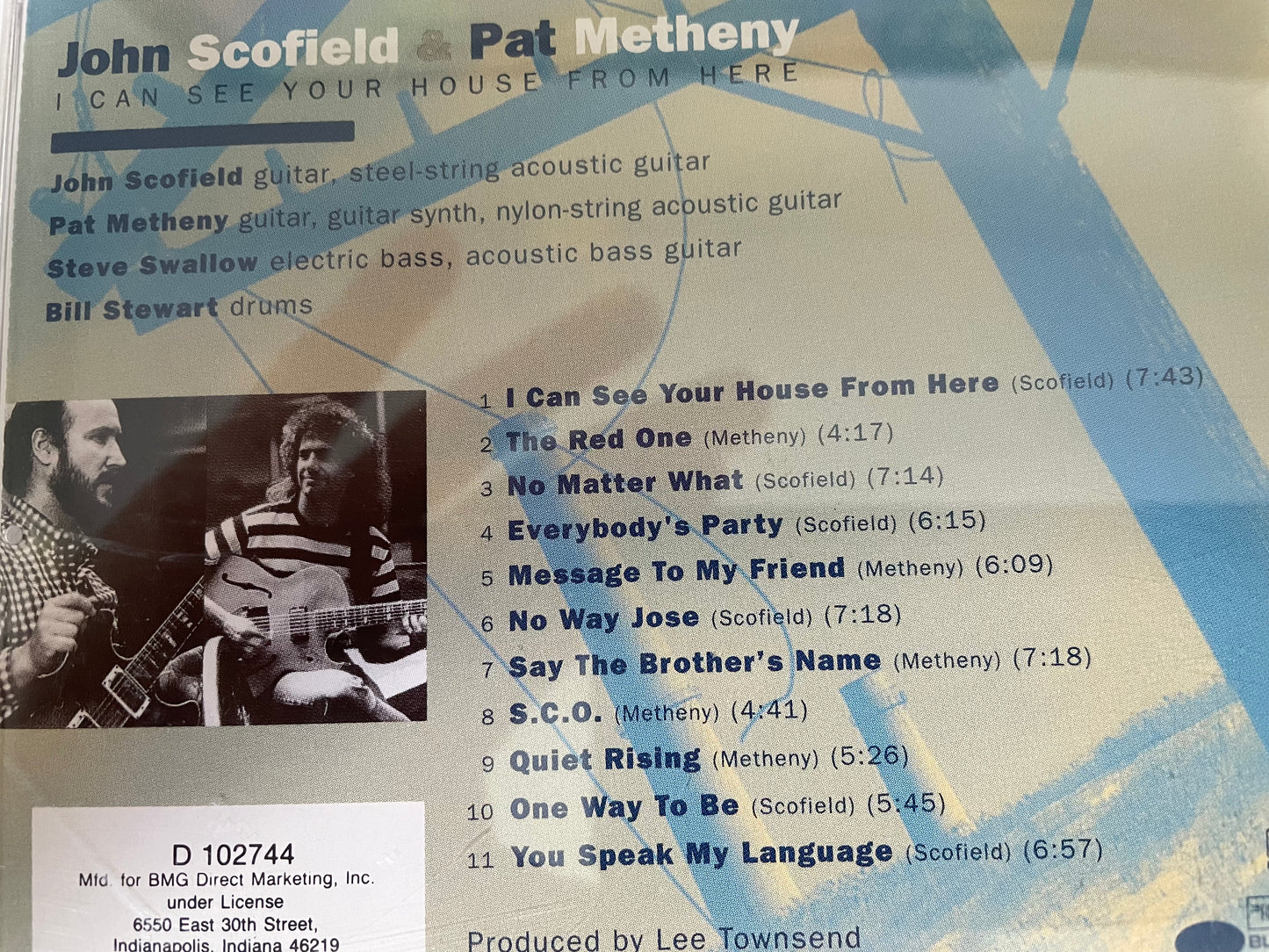 JOHN SCOFIELD & PAT METHENY "I CAN SEE YOUR HOUSE FROM HERE"-$29.99