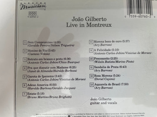 JOAO GILBERTO "LIVE IN MONTRDEUX"-$19.99 +SHIPPING