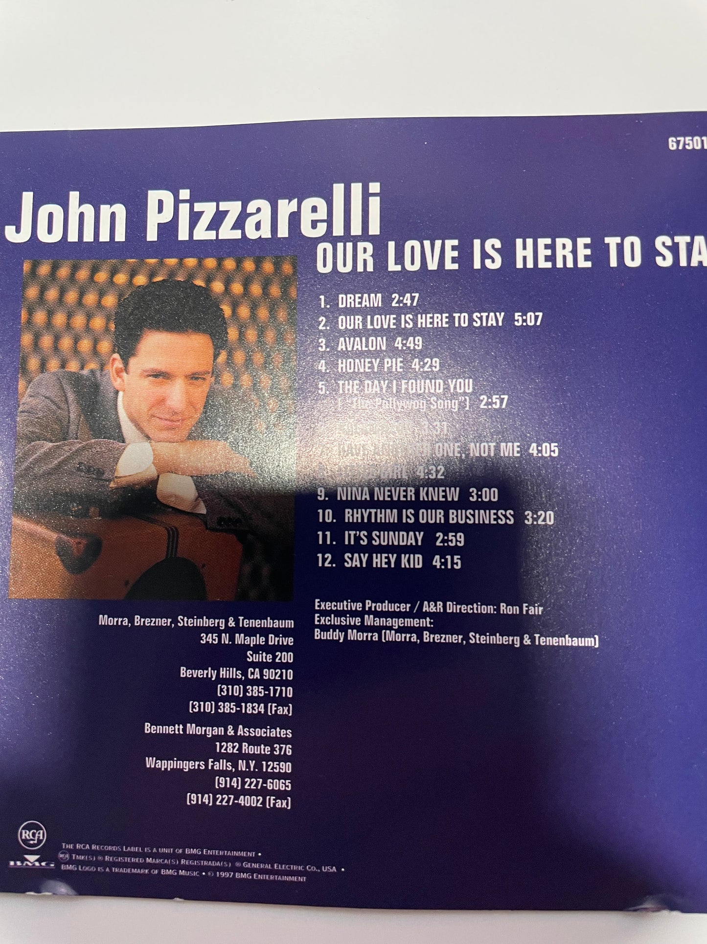 JOHN PIZZARELLI "OUR LOVE IS HERE TO STAY"-$6.99 PLUS $5.00 SHIPPING