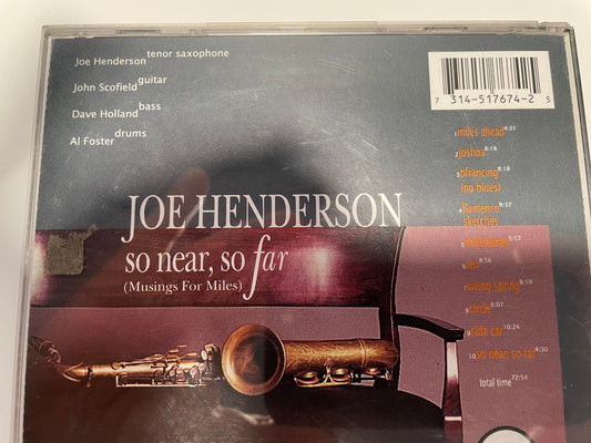 JOE HENDERSON "SO NEAR, SO FAR"-$6.99 +SHIPPING $5.00