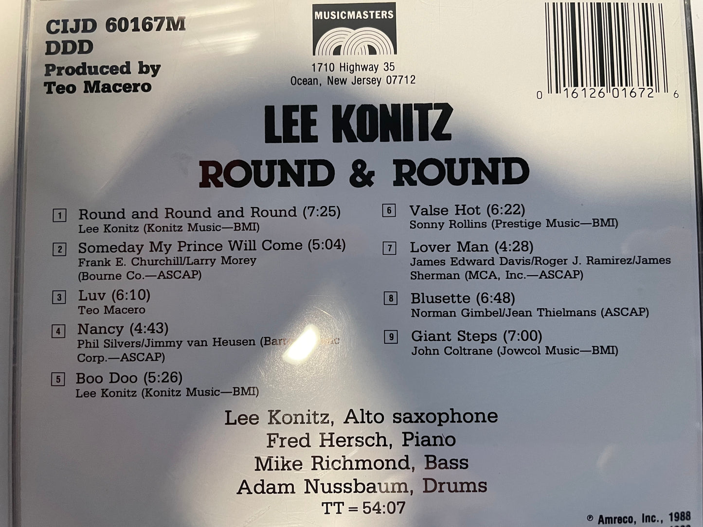 LEE KONITZ "ROUND & ROUND"-$9.99 +SHIPPING $5.00