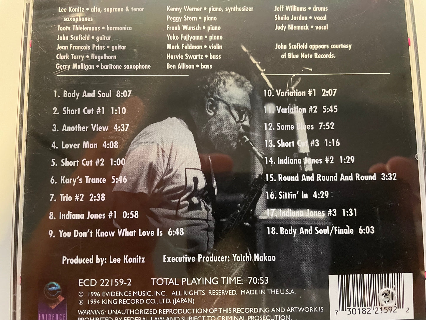 LEE KONITZ "RAPSODY II-$9.99 +SHIPPING $5.00