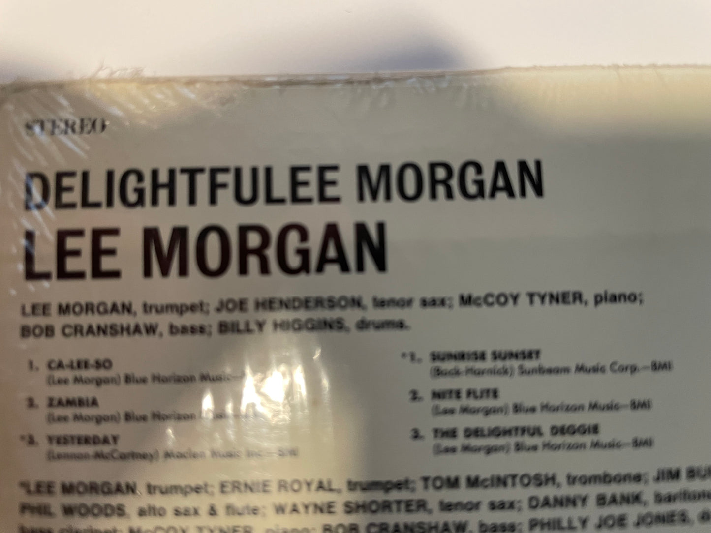 LEE MORGAN "DELIGHTFULEE MORGAN"-$24.99 +SHIPPING $5.00