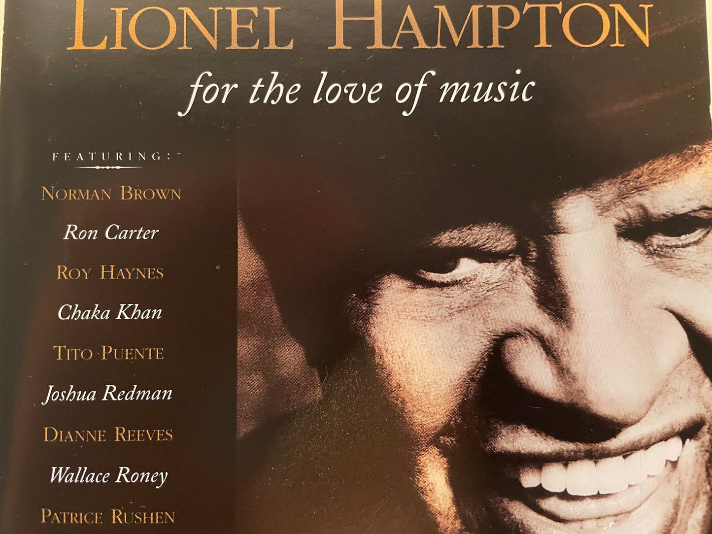 LIONEL HAMPTON "FOR THE LOVE OF MUSIC"-$3.99 +SHIPPING $5.00