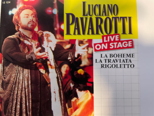 LUCIANO PAVAROTTI "LIVE ON STAGE"-$4.99 +SHIPPING $5.00