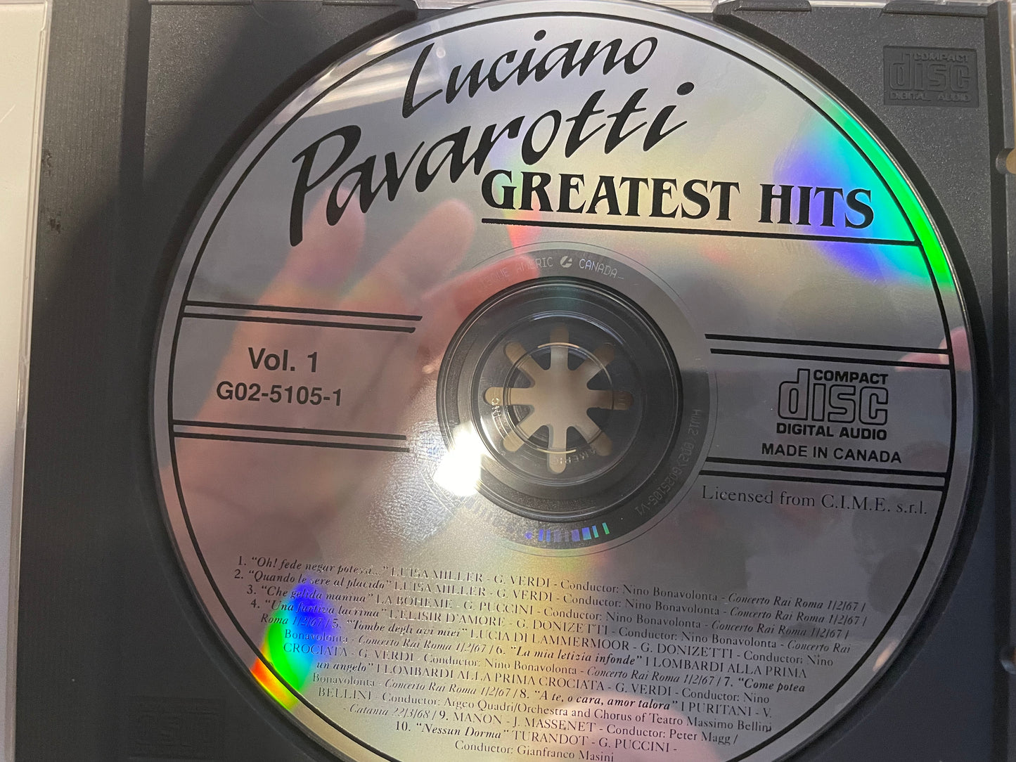 LUCIANO PAVAROTTI'S GREATEST HITS, VOL.1-$44.99+SHIPPING $5.00