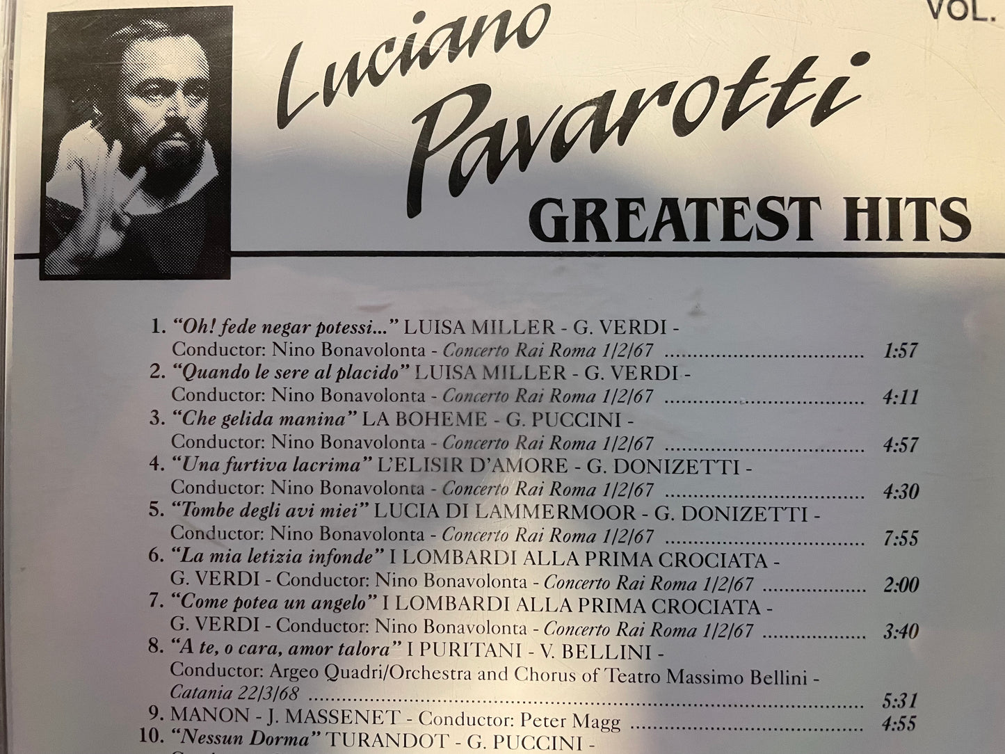 LUCIANO PAVAROTTI'S GREATEST HITS, VOL.1-$44.99+SHIPPING $5.00