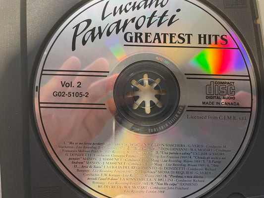 LUCIANO PAVAROTTI "GREATEST HITS VOL. 2"-$ 14,99 +$5.00 SHIPPING