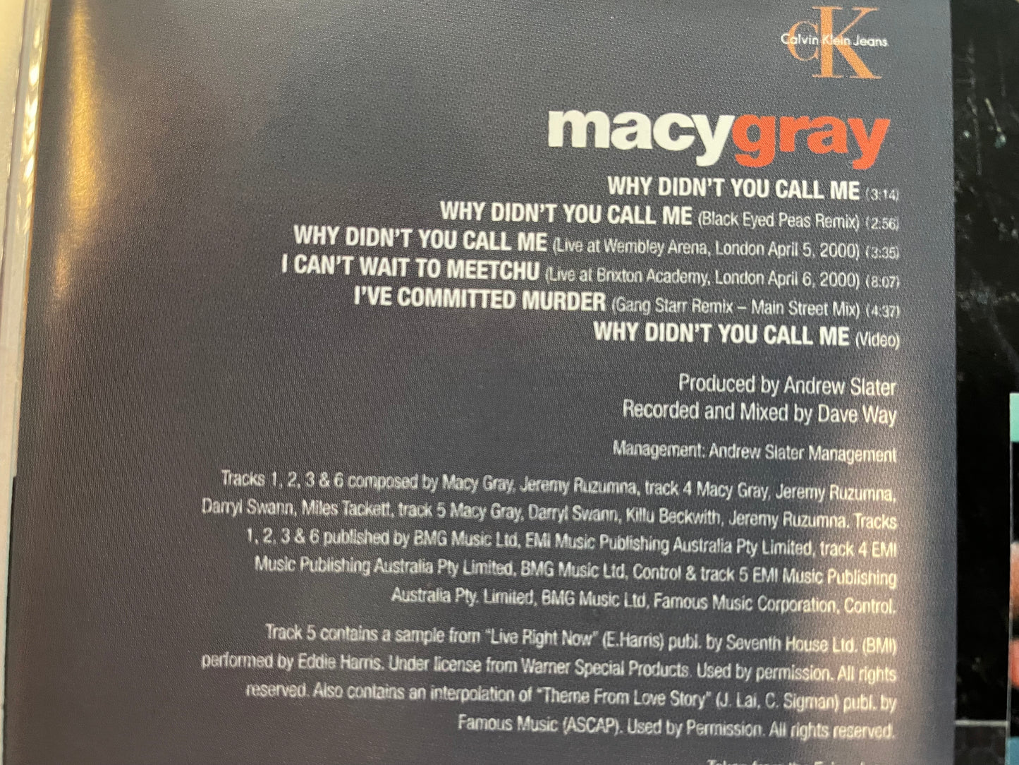 MACY GREY "WHY DIDN'T YOU CALL ME"-$3.99 +SHIPPING $5.00