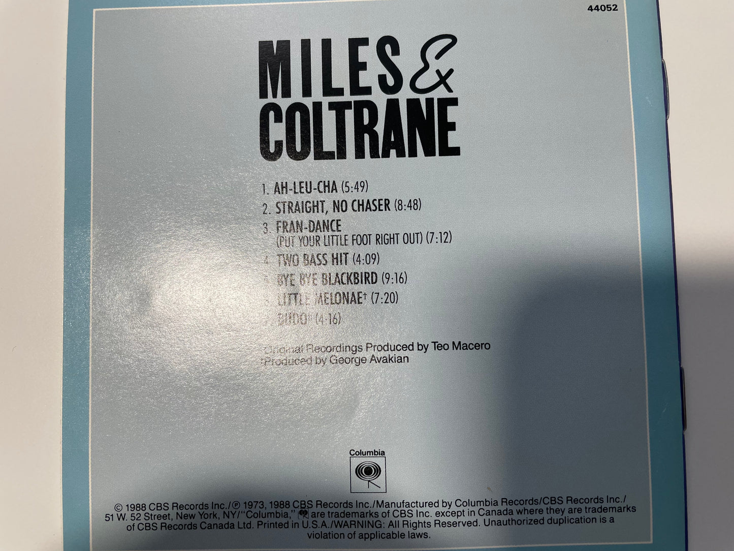 "MILES & COLTRANE"-$7.99 +SHIPPING $5.00