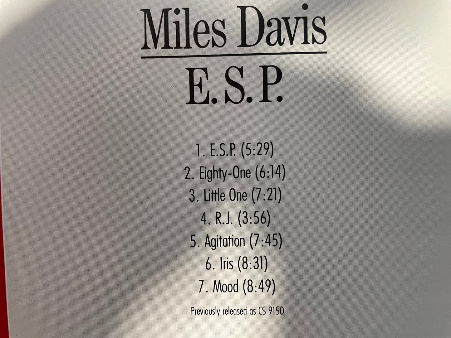 MILES DAVIS E.S.P.-$5.99 +SHIPPING $5.00