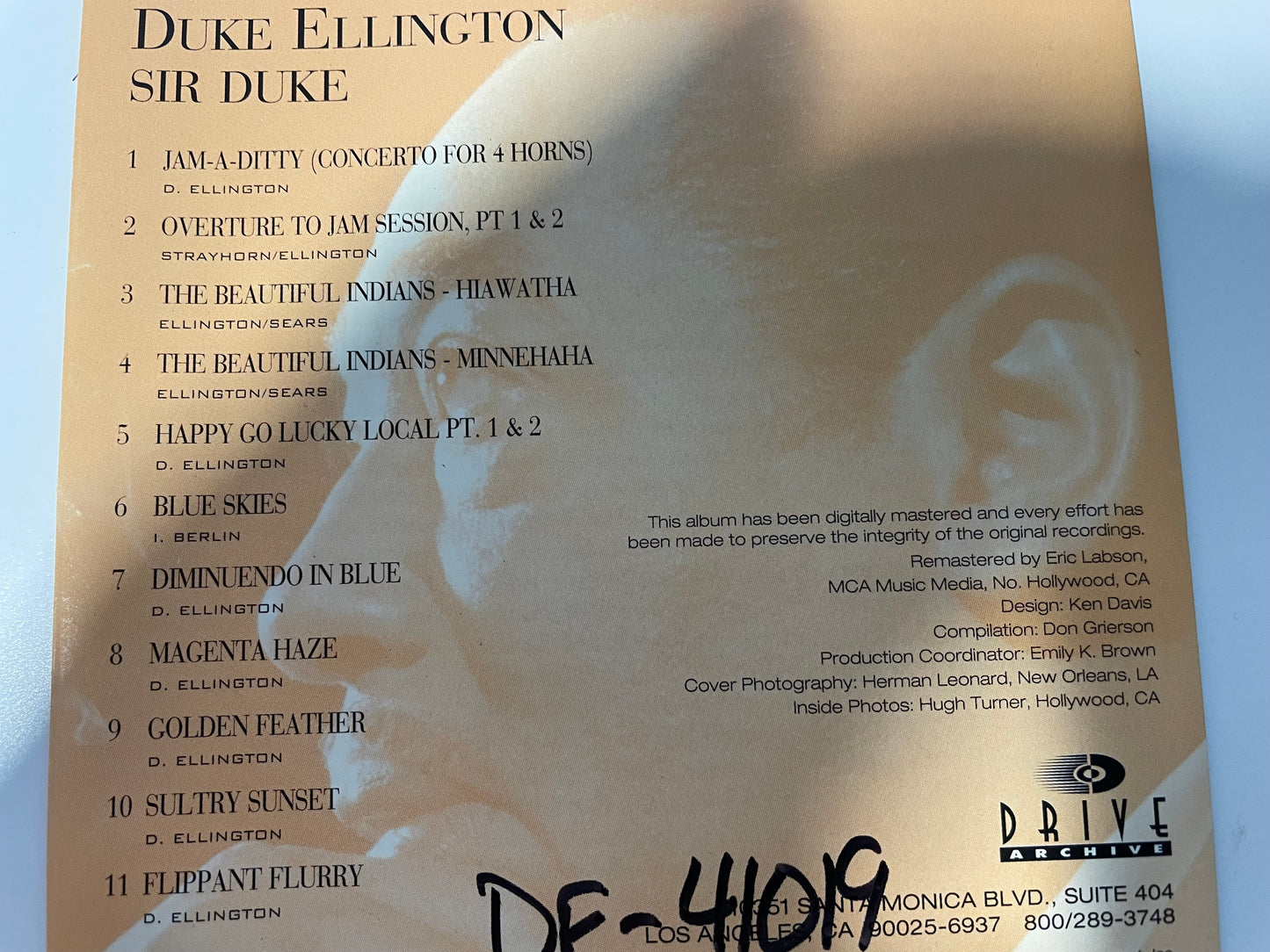 ELLINGTON "SIR DUKE"-$7.99 +SHIPPING $5.00