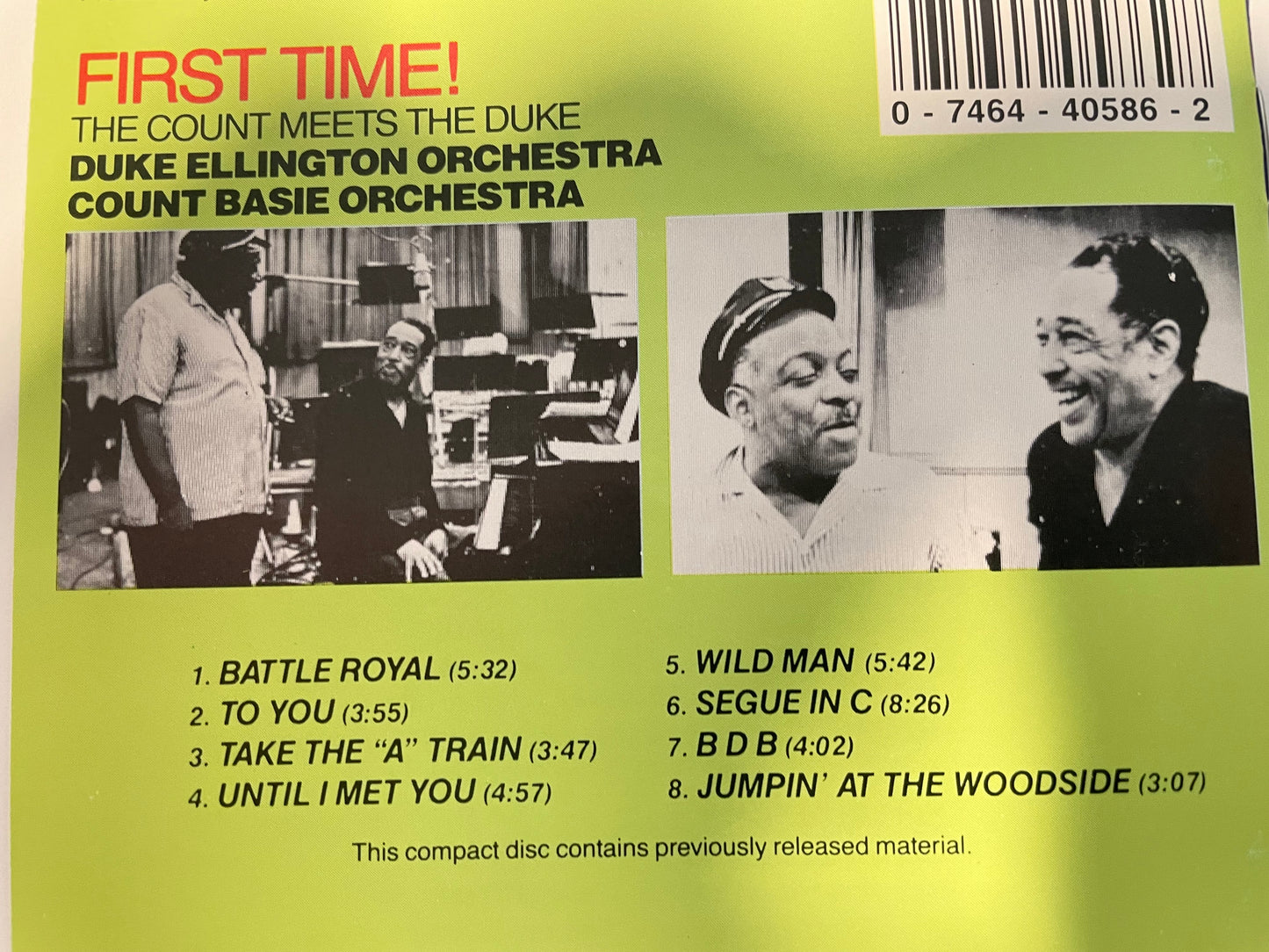 DUKE ELLINGTON AND COUNT BASIE-$11.99 +SHIPPING 45.00