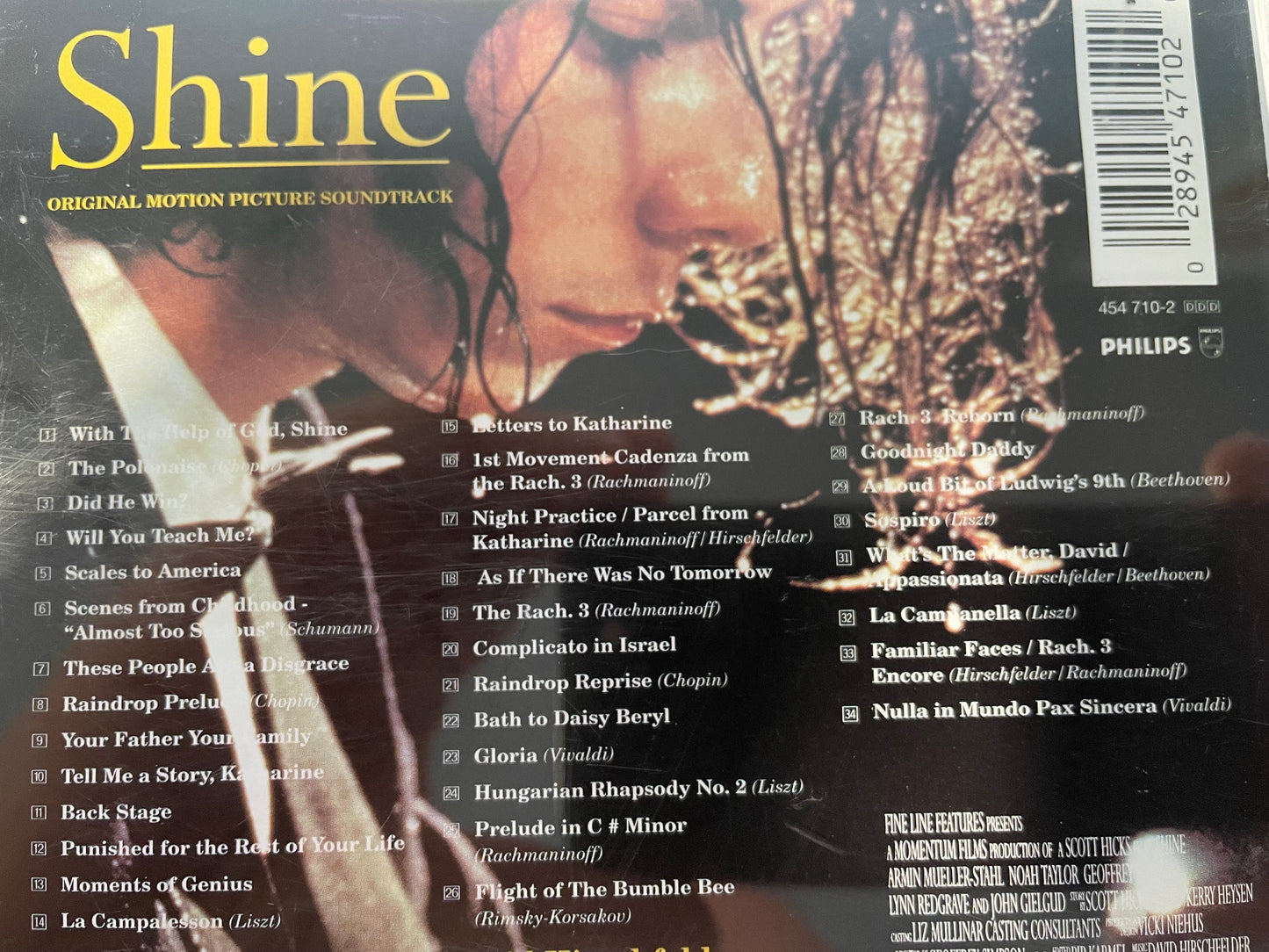 "SHINE" ORIGINAL SOUNDTRACK-$4.99 +SHIPPING 45.00