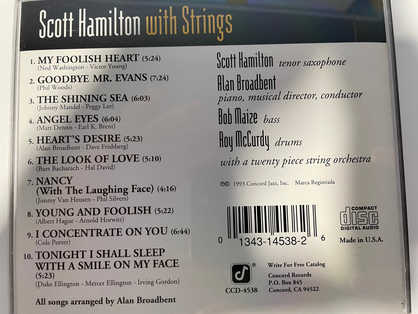 SCOTT HAMILTON WITH STRINGS -$5.99 _SHIPPING 45.00