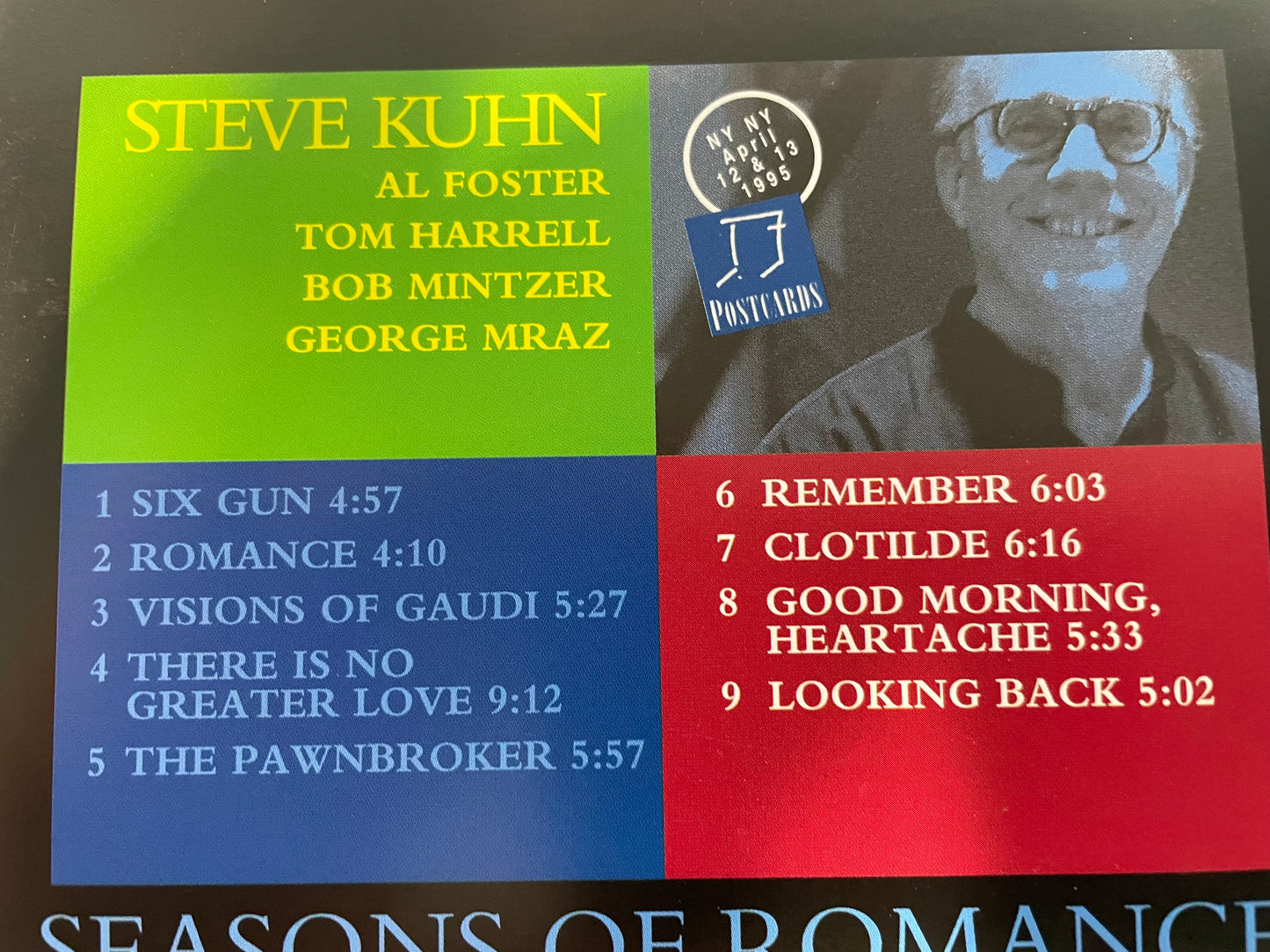 STEVE KUHN "SEASONS OF ROMANCE"-$3.99 +SHIPPING $5.00