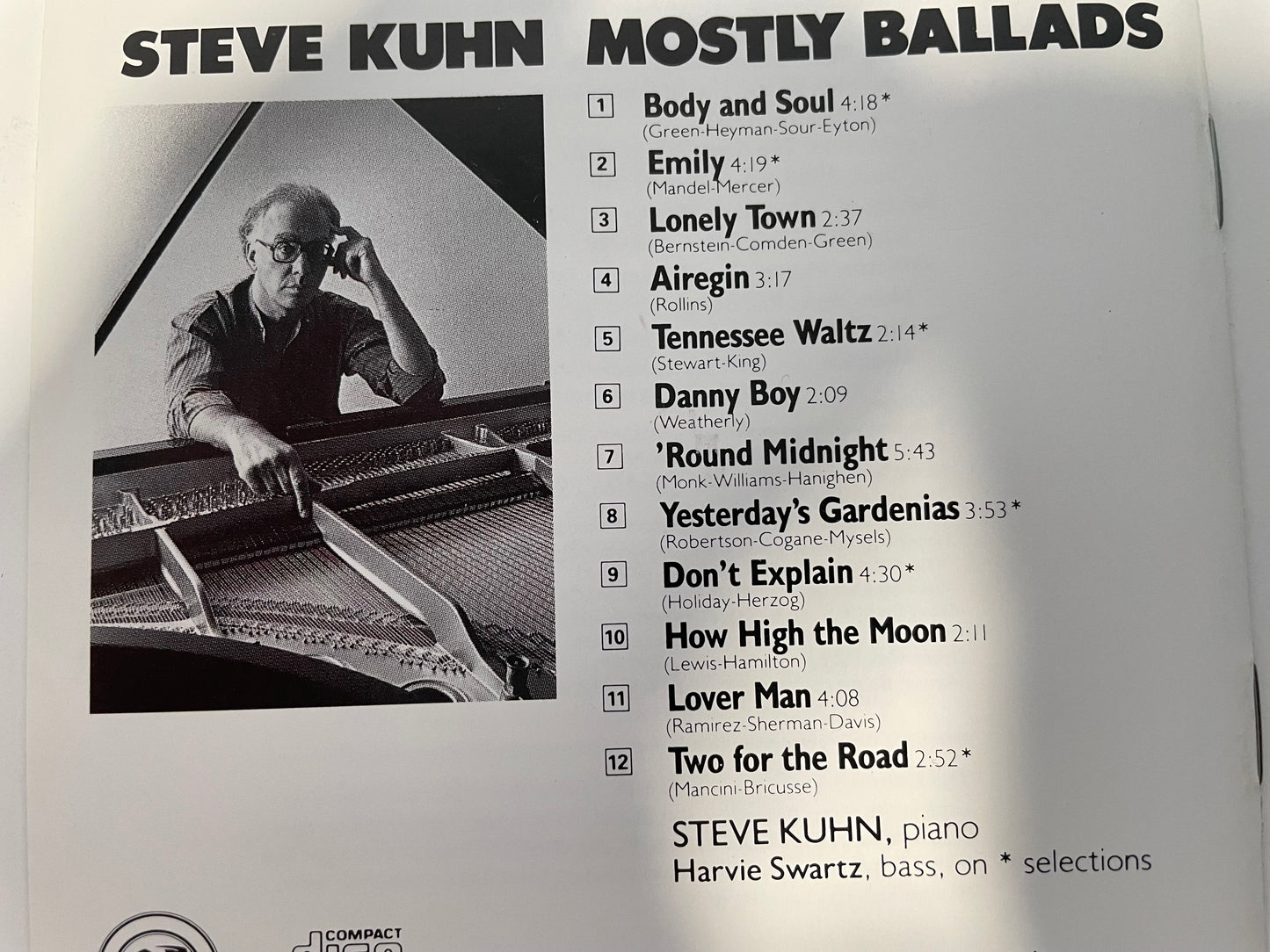 STEVE KUHN "MOSTLY BALLADS-$9.99 +SHIPPING $5.00