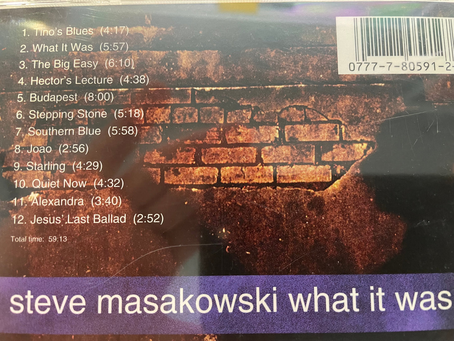 STEVE MASAKOWSKI "WHAT IT WAS"-$12.99 +SHIPPING $5.00