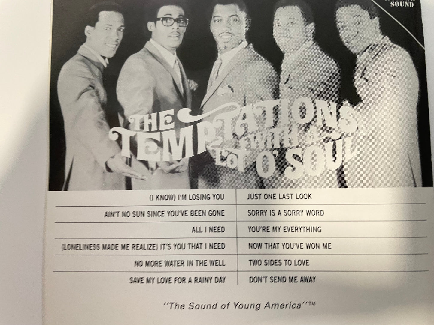 THE TEMPTATIONS "WITH A LOT OF SOUL"-$8.99 +SHIPPING $5.00