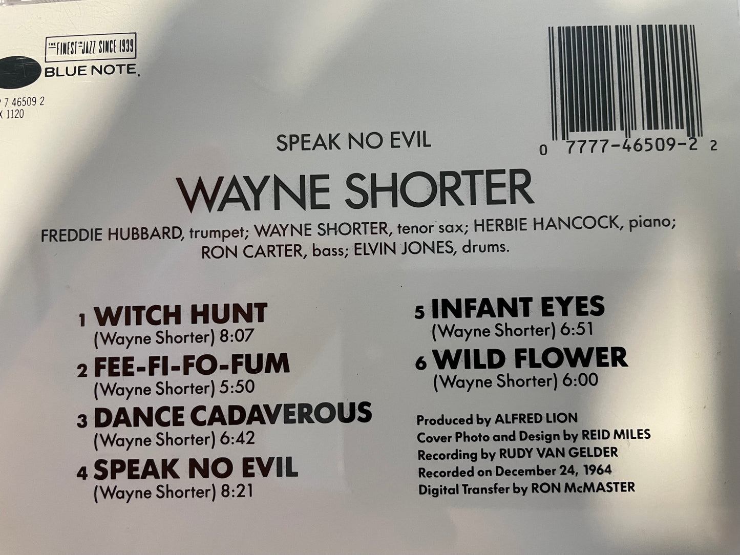 WAYNE SHORTER "SPEAK NO EVIL-$7.99 + SHIPPING $5.00