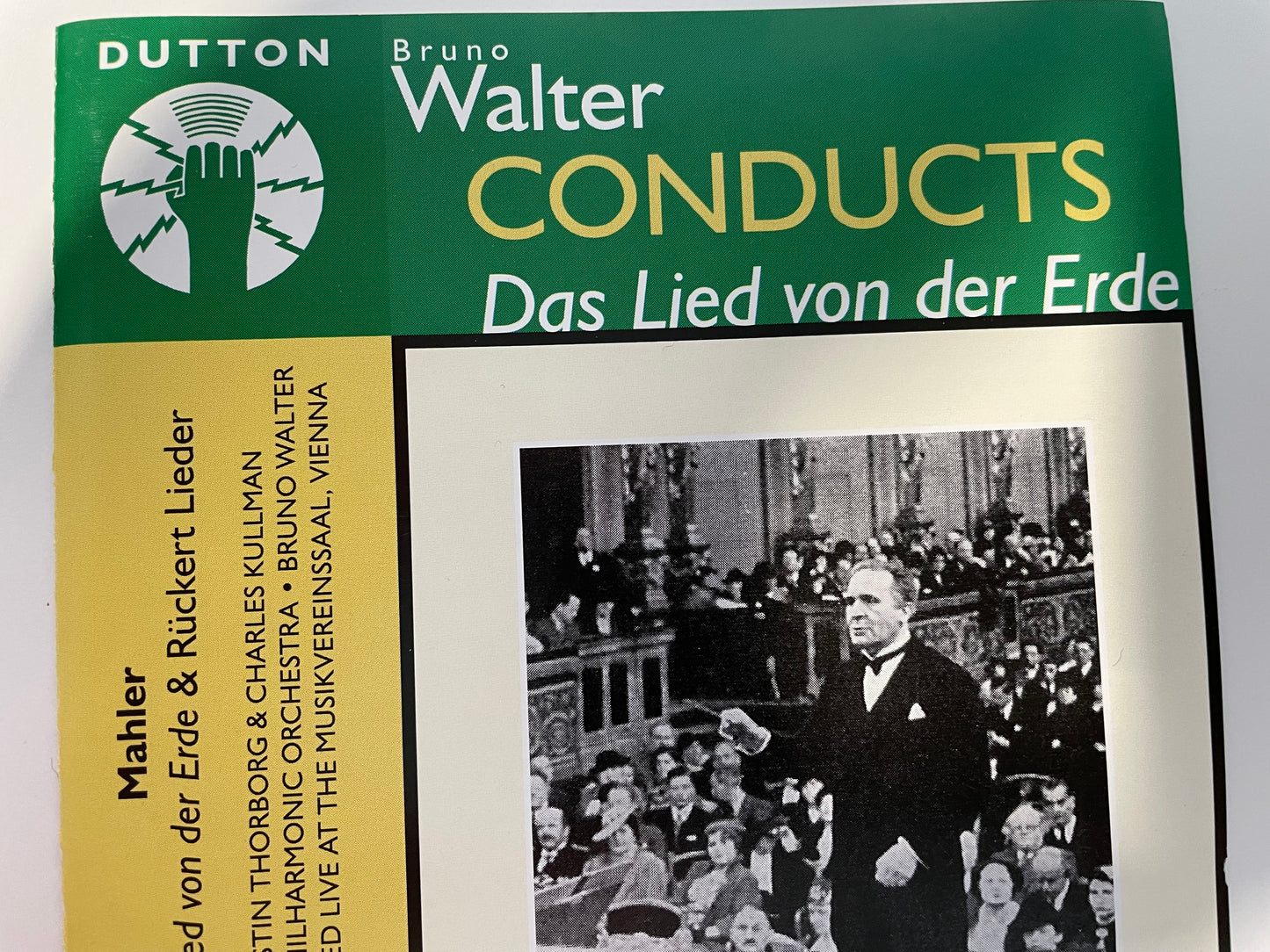 BRUNO WALTER CONDUCTS "DAS LIED VON DER ERDE"-$76.99 +SHIPPING$5.00