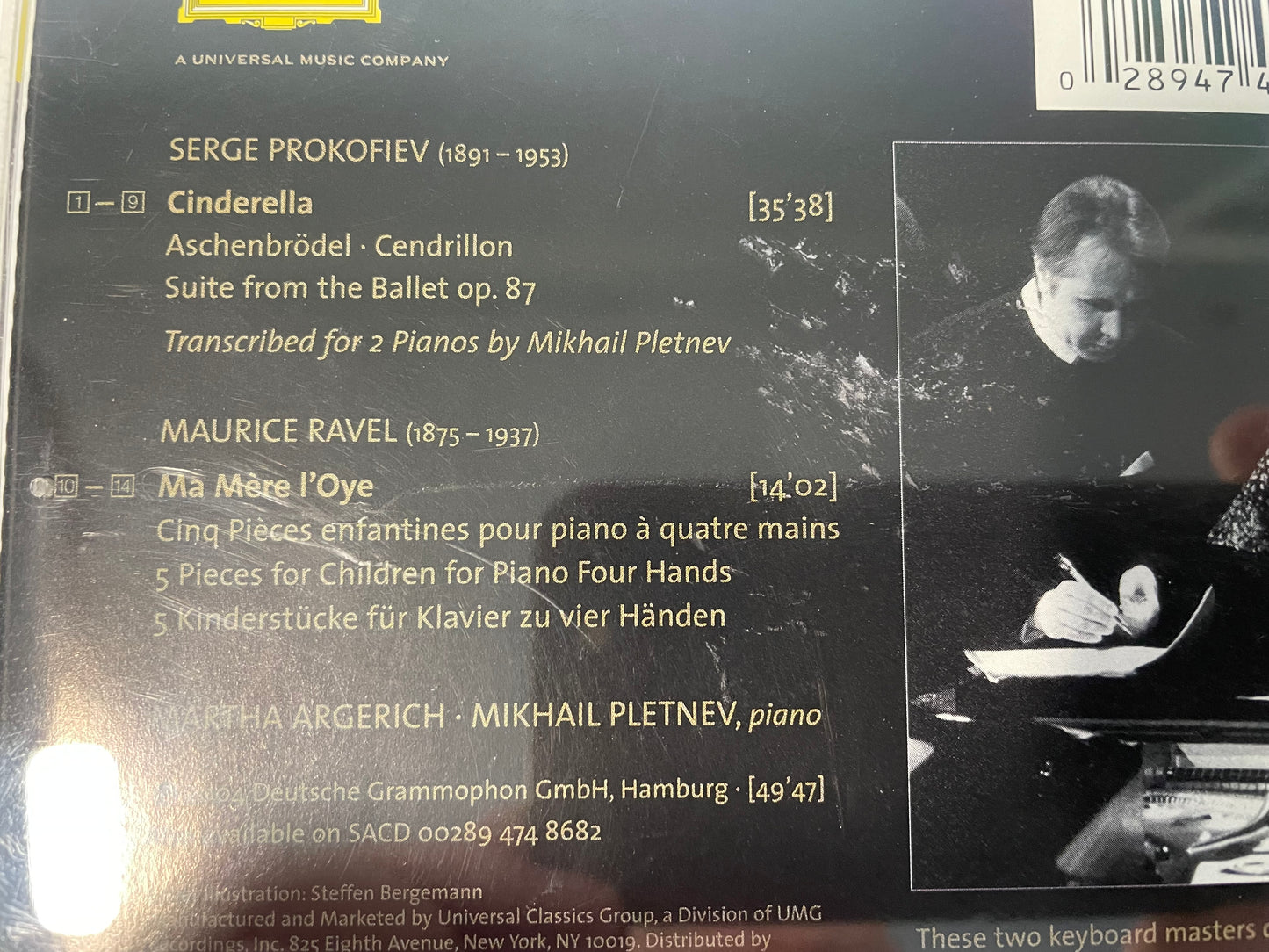 MARTHA ARGERICH/MIKHAIL PLETNEV "PROKOFIEVF CINDERELLA SUITE"-$13.99 +SHIPPING $5.00