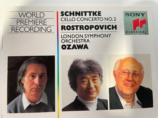 ALFRED SCHNITTKE (1934) CONCERTO FOR VIOLINCELLO AND ORCHESTRA NO.2-18.99 +SHIPPING