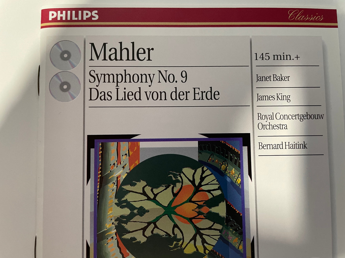 MAHLER "SYMPHONY NO. 9/DAS LIED VON DER ERDE-2CD's $8.99 +SHIPPING $5.00