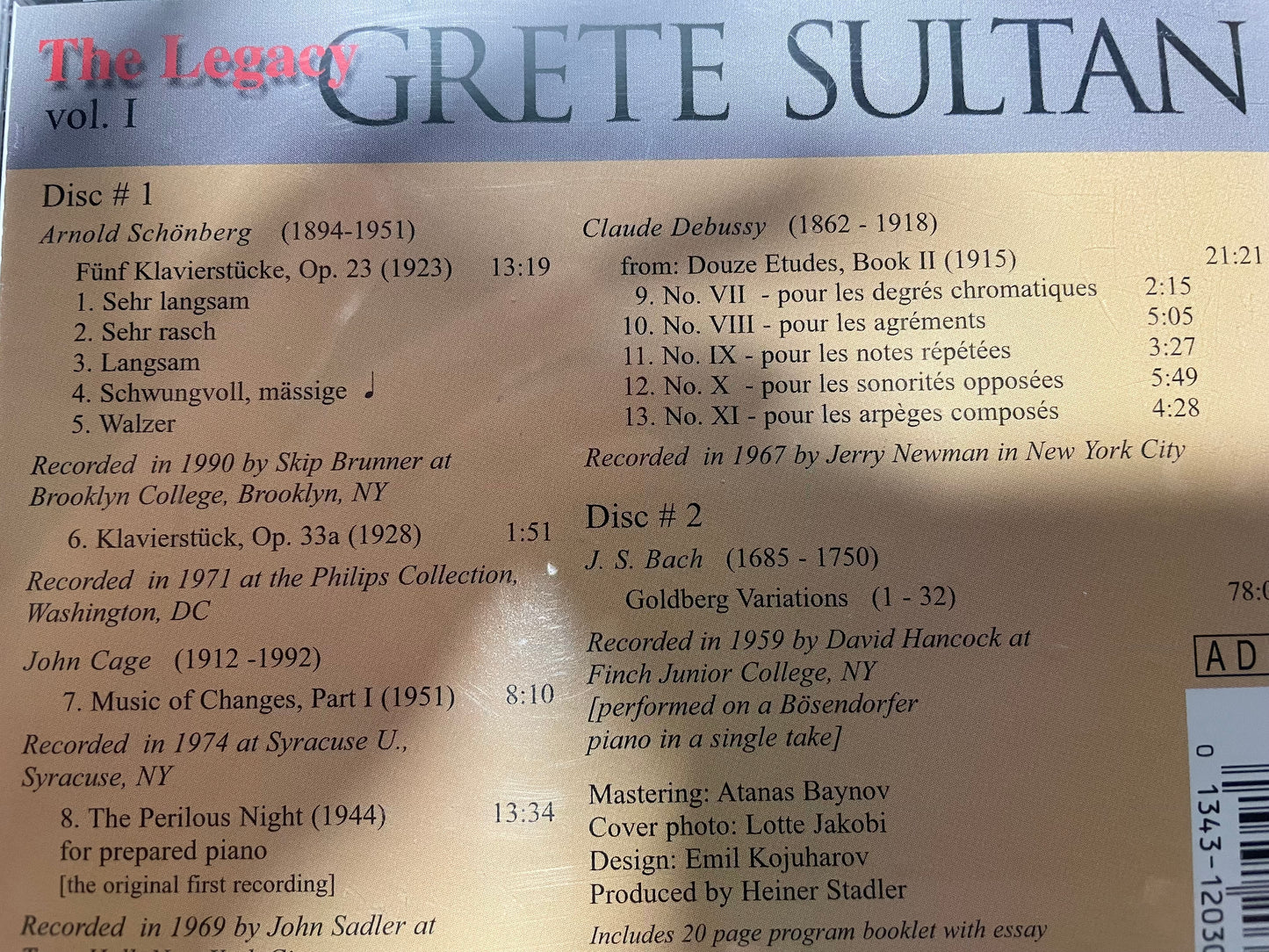 GRETE SULTAN "THE LEGACY"-2 CD's-$7.99 +shipping $5.00