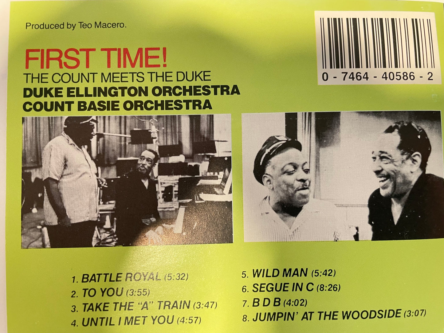 DUKE ELLINGTON AND COUNT BASIE "FIRST TIME"-$4.99 +SHIPPING $5.00