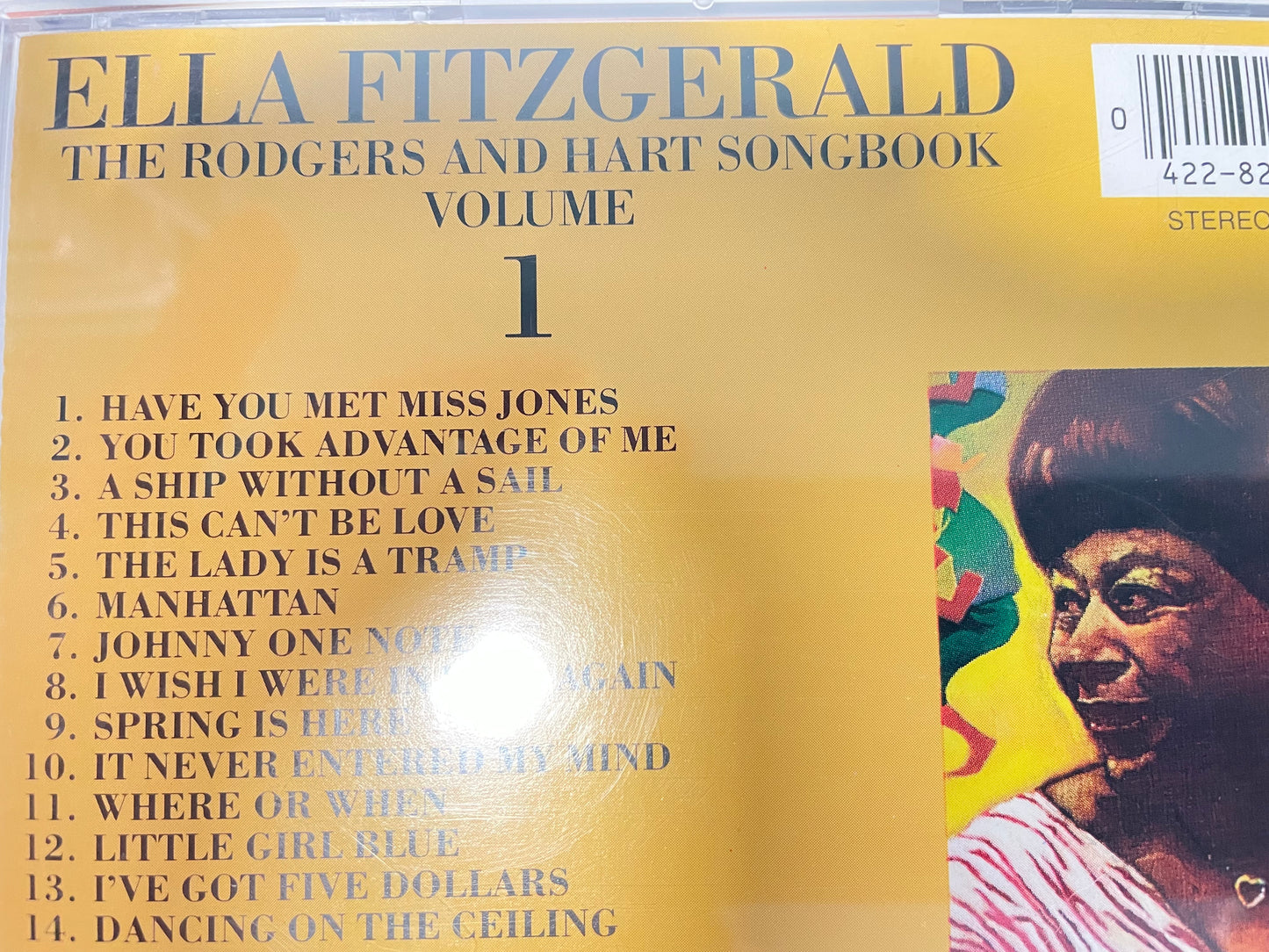 ELLA FITZGERALD "THE RODGERS AND HART SONGBOOK VOLUME 1"-$4.99 +SHIPPING $5.00