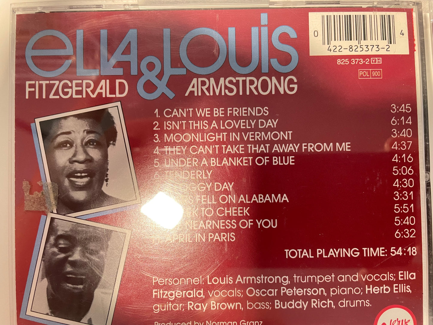 ELLA FITZGERALD & LOUIS ARMSTRONG-"ELLA AND LOUIS"-$3.99 +SHIPPING $5.00