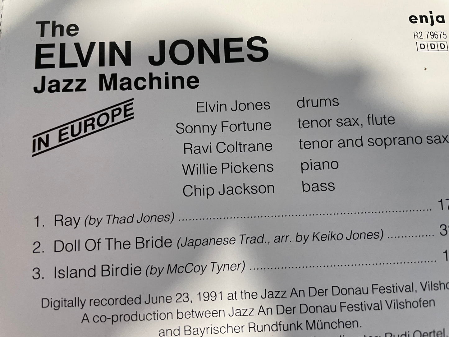 ELVIN JONES MACHINE "IN EUROPE"-$6.99 +SHIPPING $5.00