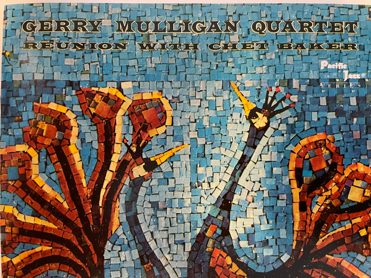 GERRY MULLIGAN QUARTET  "REUNION WITH CHET BAKER"-$4.99+SHIPPING $5.00