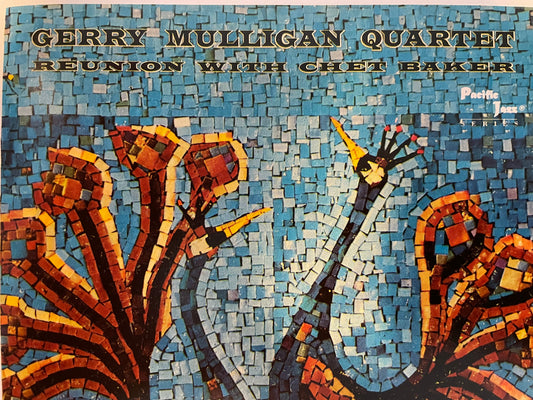 GERRY MULLIGAN QUARTET  "REUNION WITH CHET BAKER"-$4.99+SHIPPING $5.00