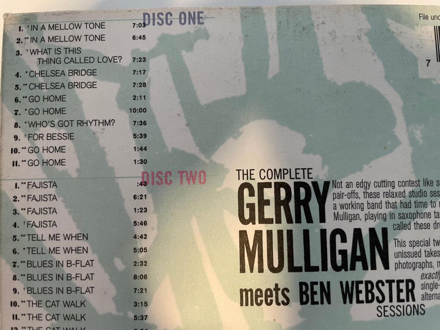 GERRY MULLIGAN "MEETS BEN WEBSTER" $24.99 +SHIPPING $5.00