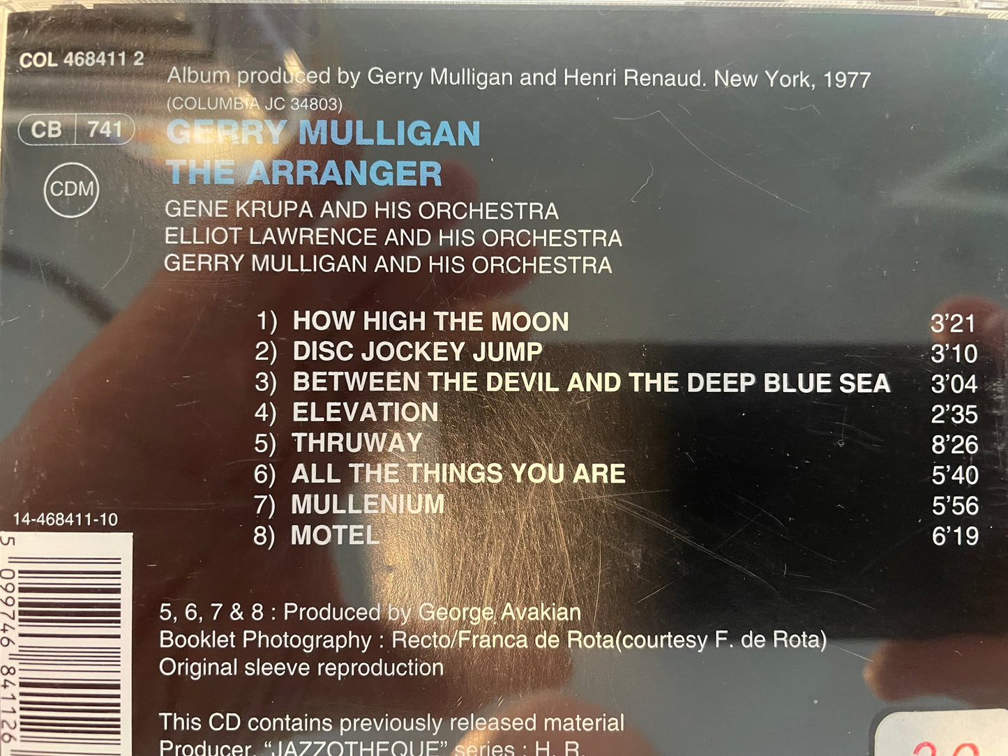 GERRY MULLIGAN "THE ARRANGER"-$7.99 +SHIPPING $5.00