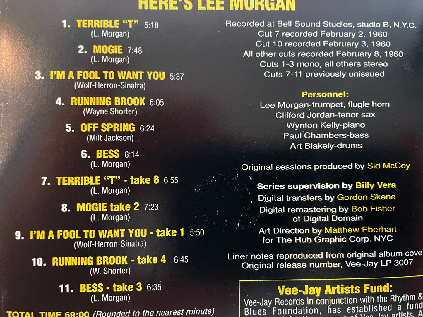 "HERE'S LEE MORGAN-$2O.99 +SHIPPING $5.00