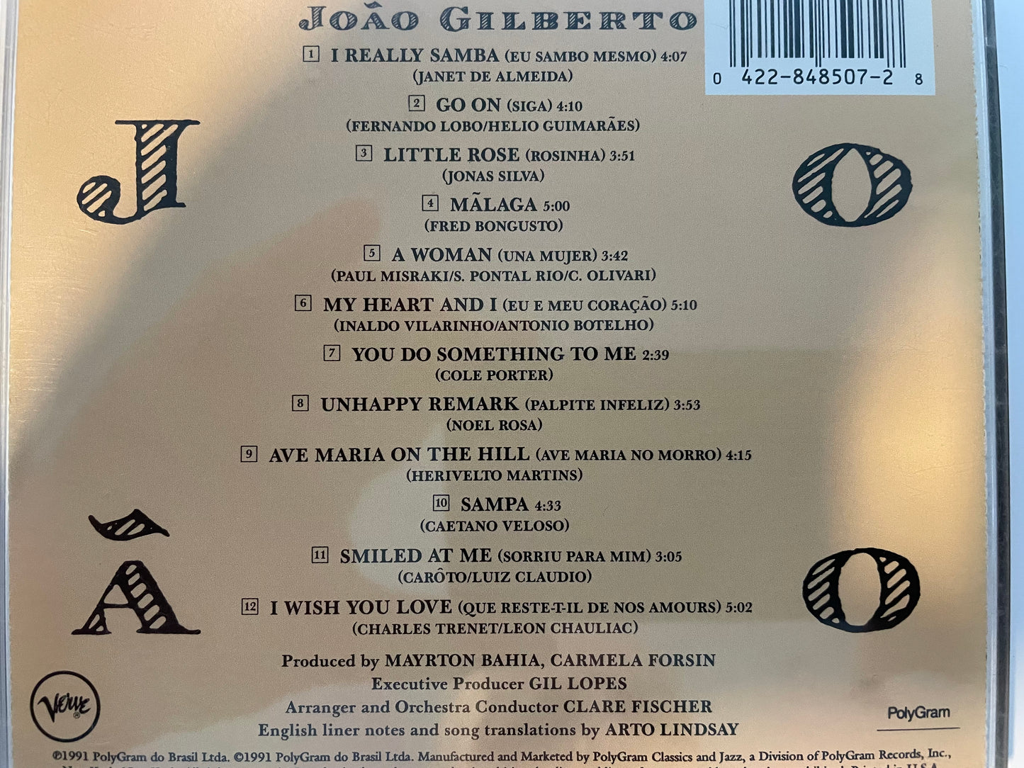 JOAO GILBERTO "JOAO"-$2.99 +SHIPPING $5.00