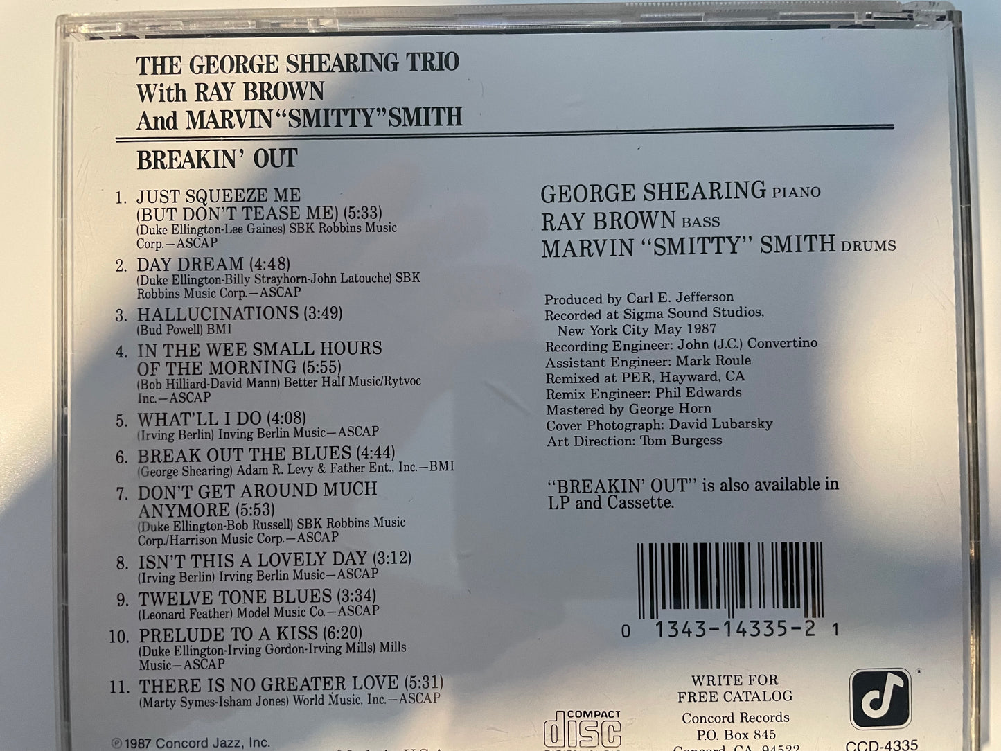 GEORGE SHEARING /MARTIN "SMITTY"SMITH "BREAKING OUT"-$8.99 +SHIPPING $5.00