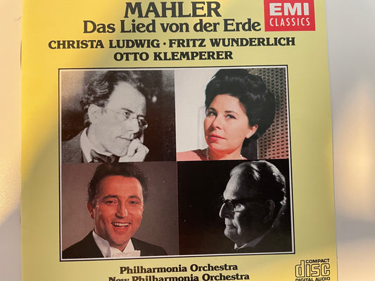 MAHLER "DAS LIED DEFR ERDE"-$$6.99 +SHIPPING $5.00