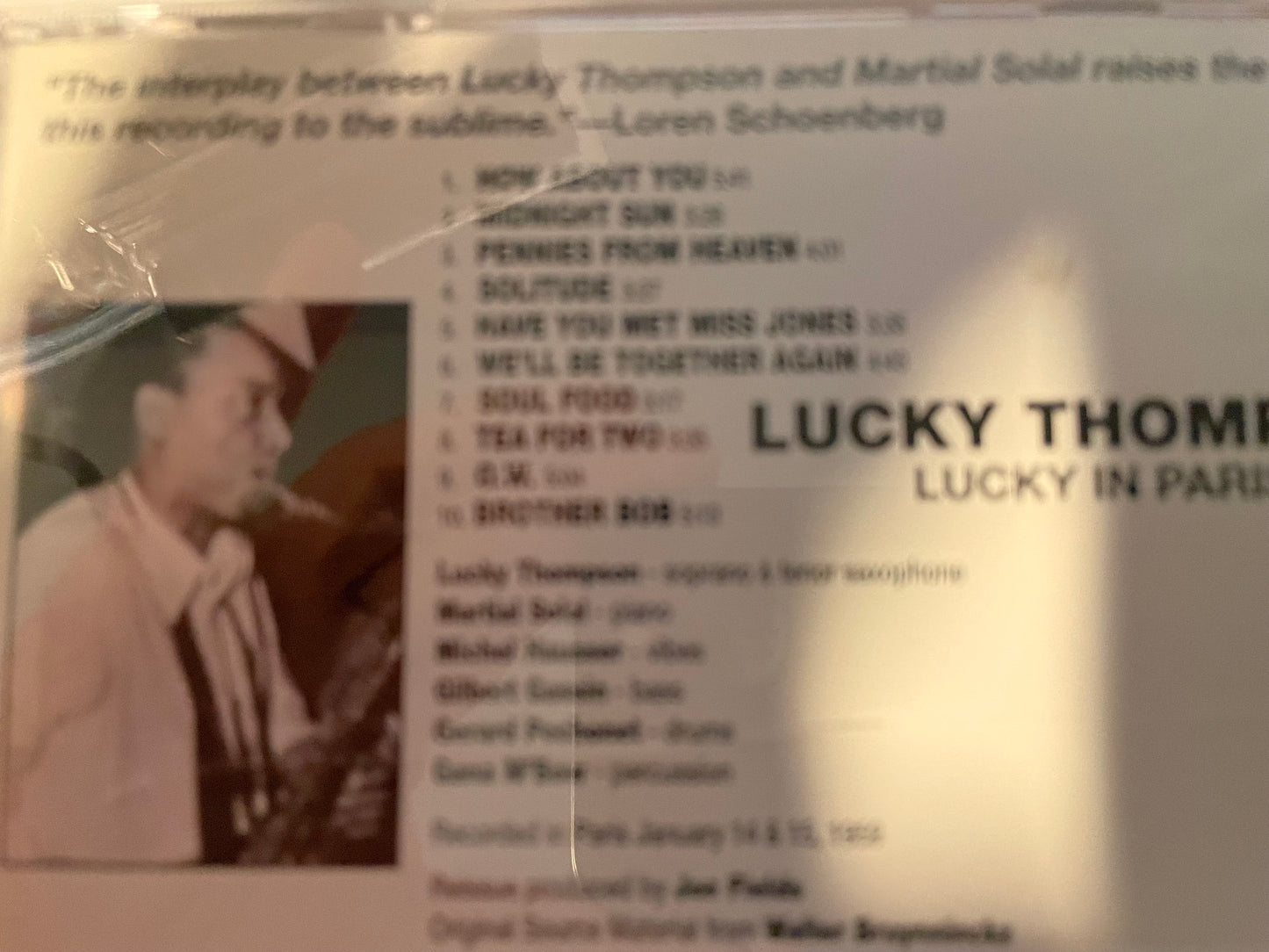 LUCKY THOMPSON "LUCKY IN PARIS" -$8.99 +SHIPPING $5.00