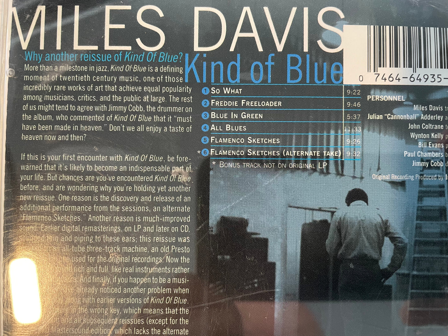 MILES DAVIS "KIND OF BLUE"-9.99 +SHIPPING $5.00