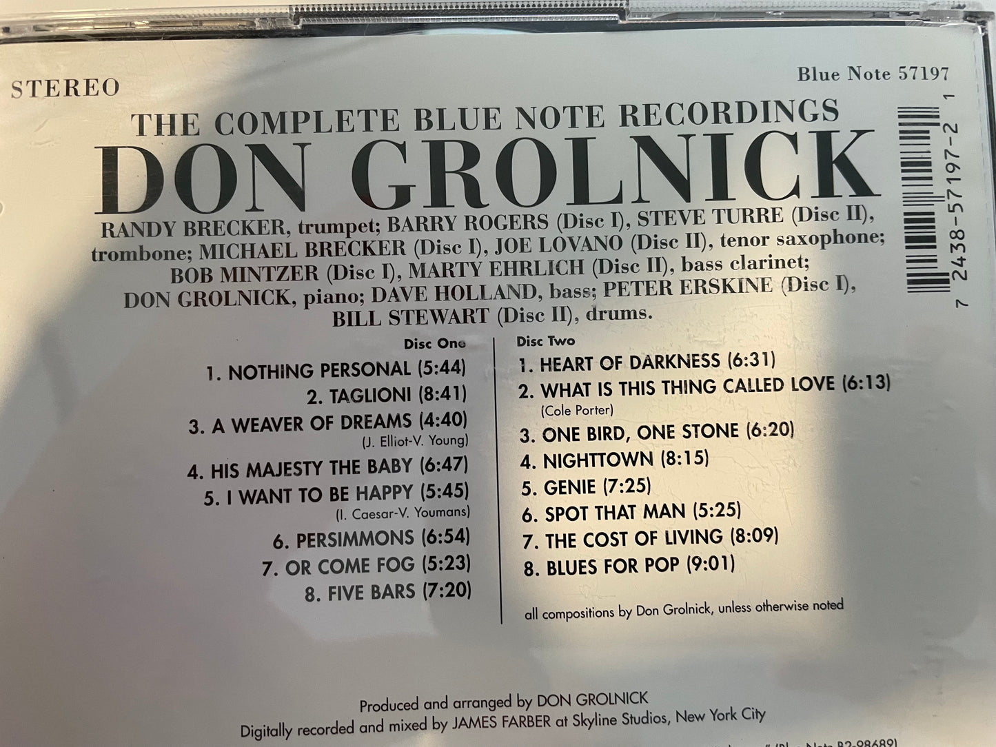 DON GRONICK "THE COMPLETE BLUE NOTE RECORDINGS"-$29.99 +SHIPPING $5.00