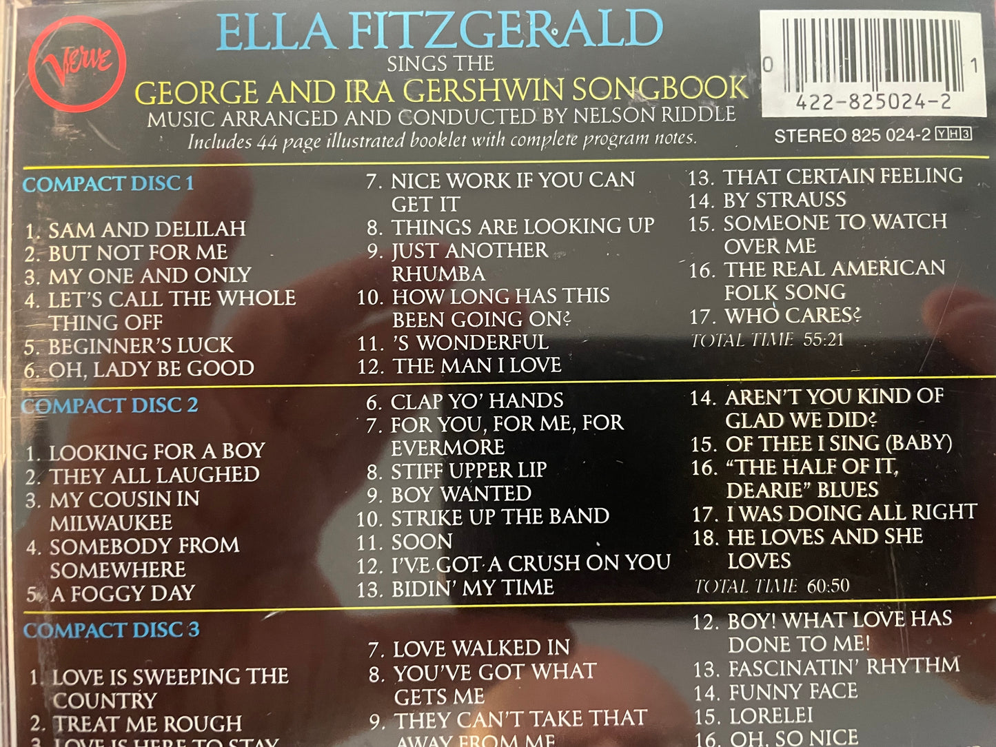 ELLA FITZGERALD SINGS THE GEORGE AND IRA GERSHWIN SONGBOOK-3CD'S $9.99-3CD'S+SHIPPING $5.00