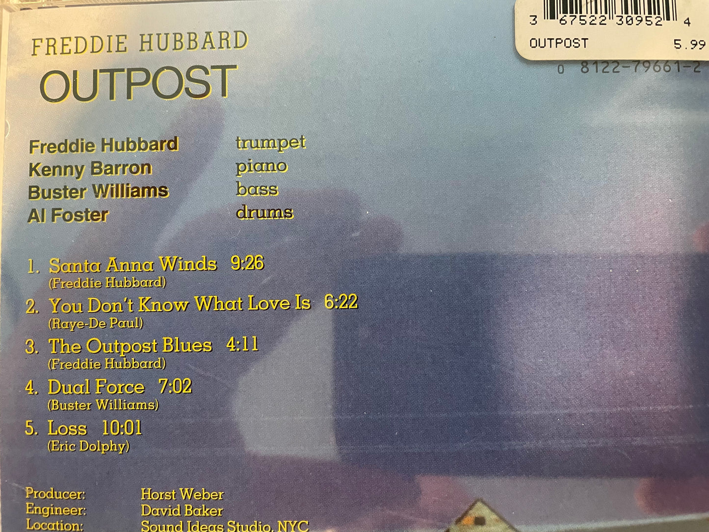 FREDDIE HUBBARD "OUTPOST" $15.99 +SHIPPING $5.00