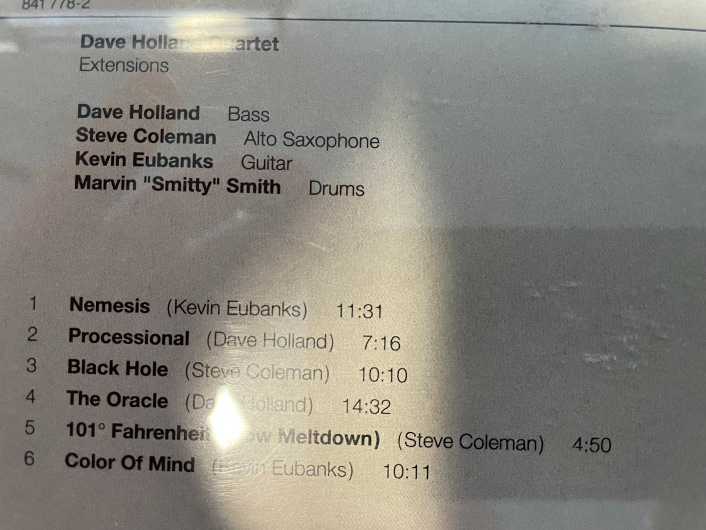 DAVE HOLLAND "EXTENSIONS"=$4.99+SHIPPING $5.00