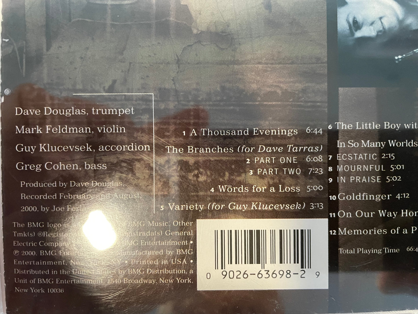 DAVE DOUGLAS "A THOUSAND EVENINGS"-$7.99 +SHIPPING $5.00