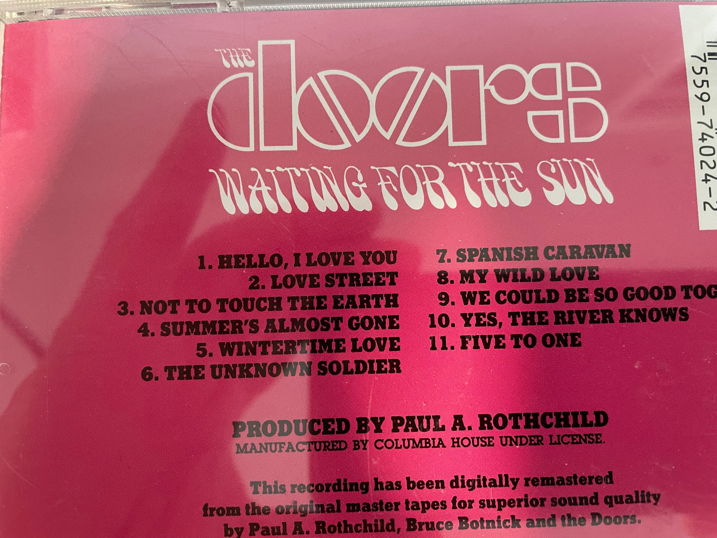 DOORS "WAITING FOR THE SUN"-$2.99 +SHIPPING $5.00